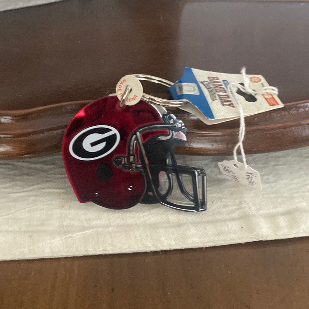 UGA helmet keychain